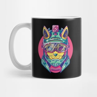 Astronaut Helmet Action Camera Cat Lover Mug